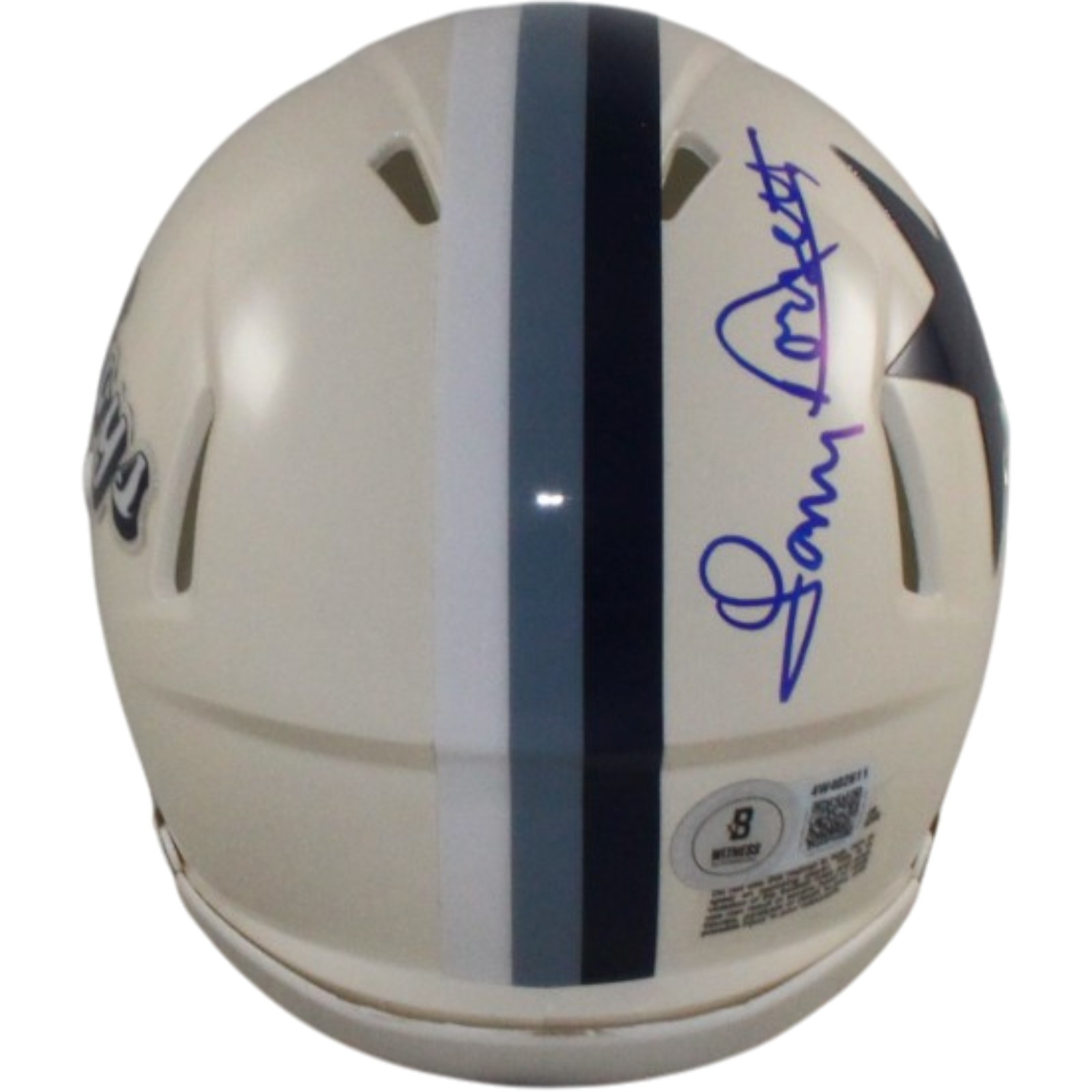 Tony Dorsett Autographed Dallas Cowboys Retro Mini Helmet Beckett 56473 4 Tony Dorsett Autographed Dallas Cowboys Retro Mini Helmet Beckett 56473