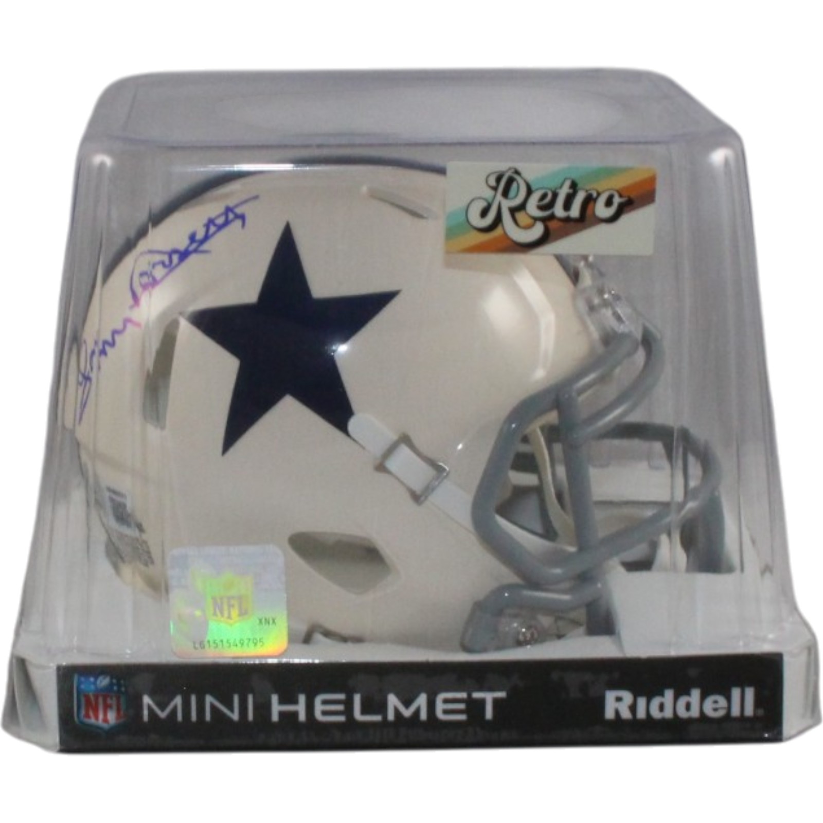 Tony Dorsett Autographed Dallas Cowboys Retro Mini Helmet Beckett 56473 6 Tony Dorsett Autographed Dallas Cowboys Retro Mini Helmet Beckett 56473