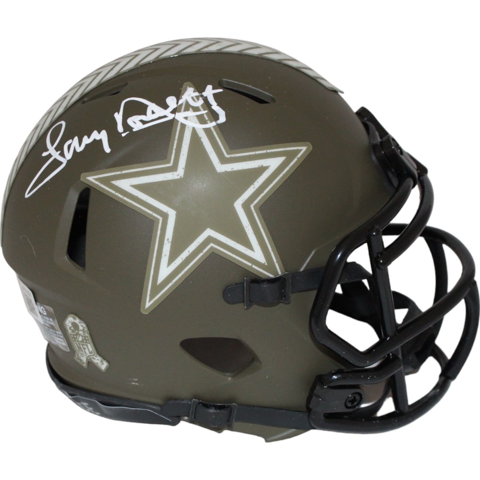 Tony Dorsett Signed Dallas Cowboys Salute 22 Mini Helmet Beckett 