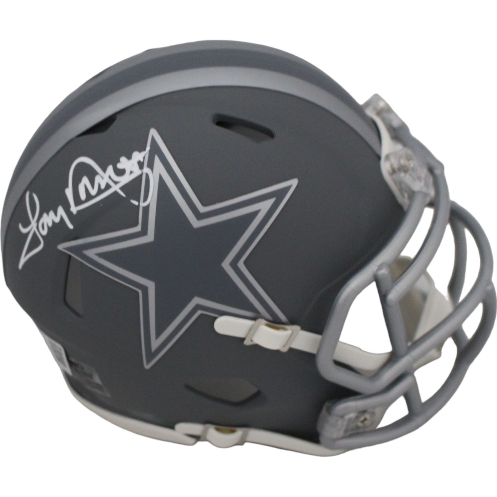 Tony Dorsett Signed Dallas Cowboys Slate Mini Helmet Beckett 45952