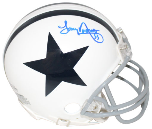 Tony Dorsett Autographed/Signed Dallas Cowboys Mini Helmet BAS 25669
