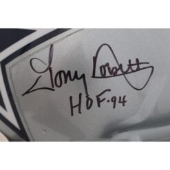 Roger Staubach Tony Dorsett Autographed Dallas Cowboys Pro Helmet Beckett 58237