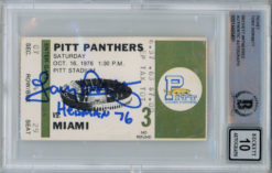 Tony Dorsett Autographed 10/16/1976 Ticket Stub Heisman Beckett Slab