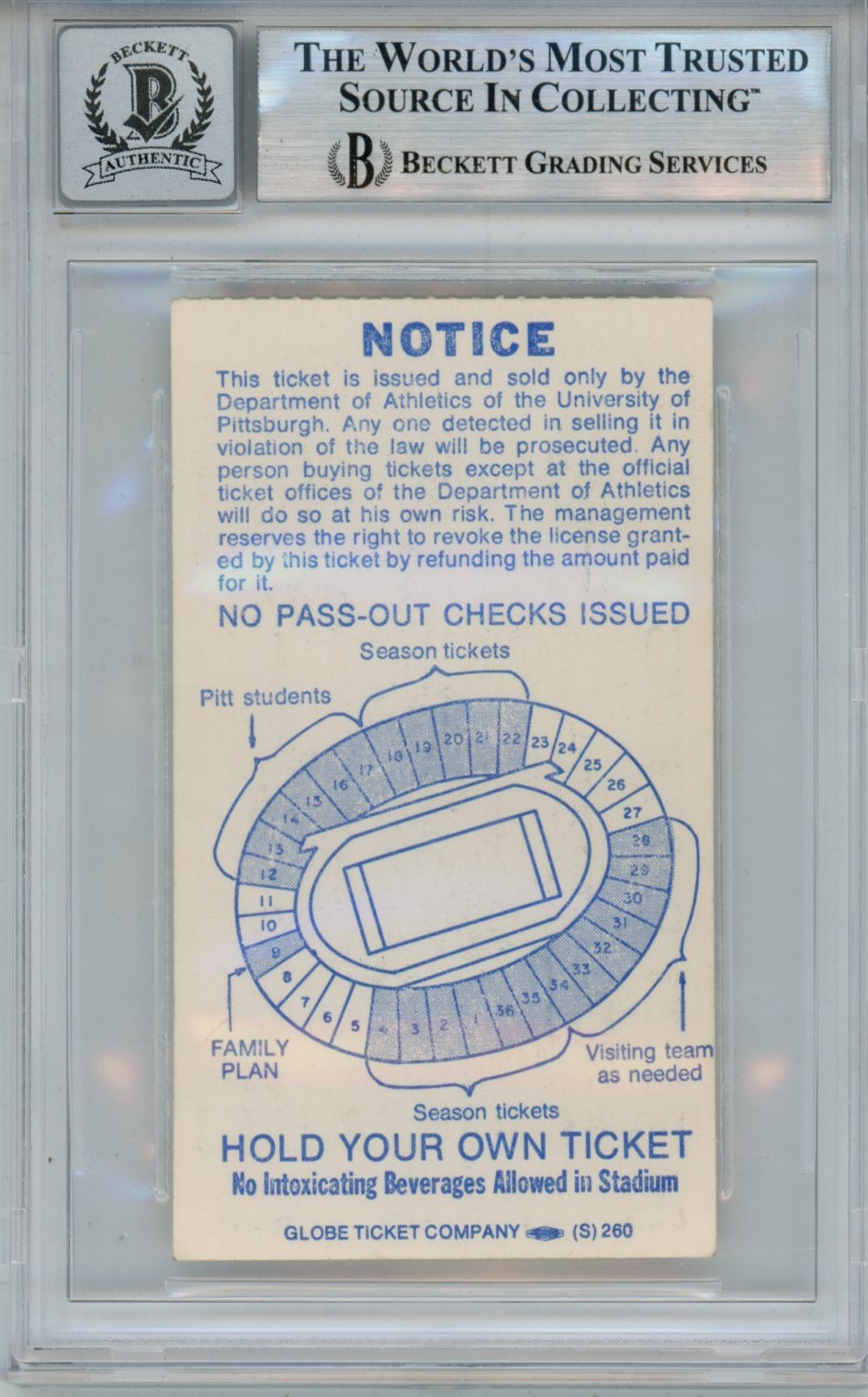 Tony Dorsett Signed Pittsburgh Panthers Heisman 10auto Ticket Slab Beckett 57047 2 Tony Dorsett Signed Pittsburgh Panthers Heisman 10auto Ticket Slab Beckett 57047