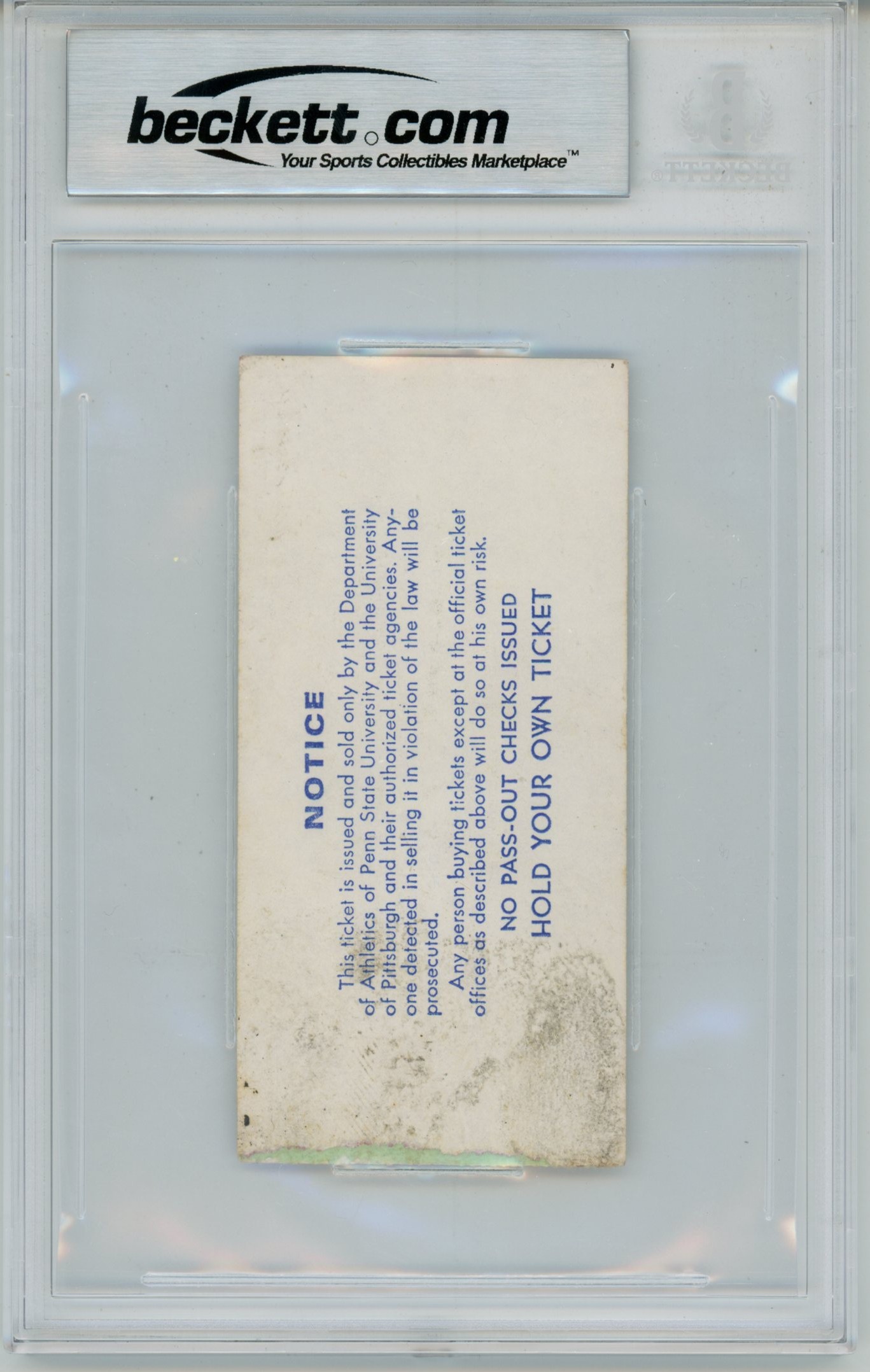 Tony Dorsett Signed Pittsburgh Panthers 1976 Heisman Ticket Slab Beckett 57054 2 Tony Dorsett Signed Pittsburgh Panthers 1976 Heisman Ticket Slab Beckett 57054