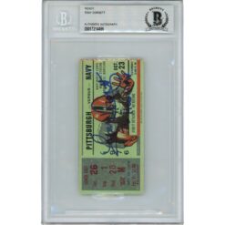 Tony Dorsett Autographed 1976 Pitt vs. Navy Ticket Stub Heisman Beckett 45943