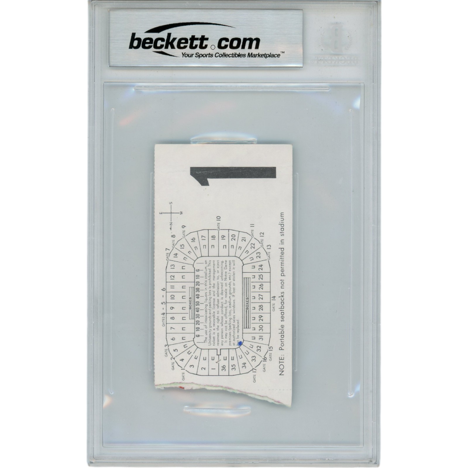 Tony Dorsett Autographed 1976 Pitt vs Tony Dorsett Autographed 1976 Pitt vs. ND Ticket Stub Heisman Beckett 45941