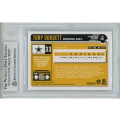 Tony Dorsett Autographed 2018 Classics 120 Slabbed Trading Card Beckett 45901