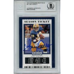 Tony Dorsett Autographed 2019 Contenders Draft 97 Slabbed Trading Card BAS 45887