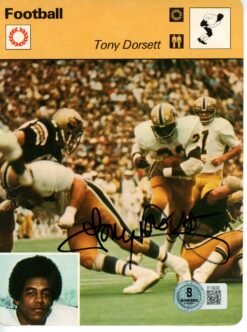 Tony Dorsett Autographed Pittsburgh Panthers 1988 Sportscaster Card BAS 56219