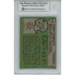Tony Dorsett Autographed 1978 Topps ROY HOF Slabbed Trading Card Beckett 45934