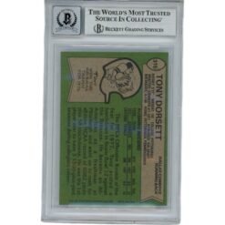 Tony Dorsett Autographed 78 Topps ROY HOF Grade 10 Trading Card Beckett 45938