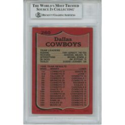 Tony Dorsett Autographed 1987 Topps 260 Slabbed Trading Card Beckett 45911