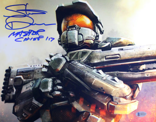 Steve Downes Autographed Halo 11x14 Photo Master Chief BAS 11971