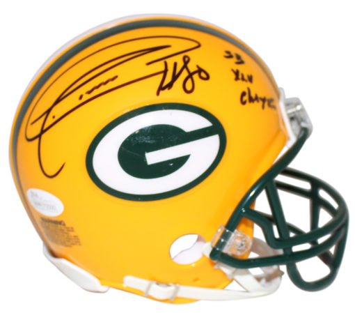 Donald Driver Autographed Green Bay Packers Mini Helmet SB XLV Champs BAS 24500