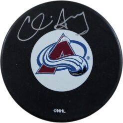 Chris Drury Autographed/Signed Colorado Avalanche Logo Puck Beckett 56515