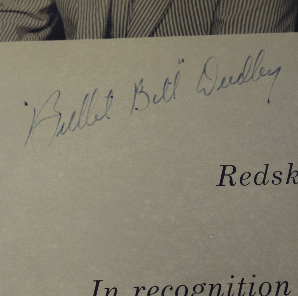 Bullet Bill Dudley Autographed Washington Redskins 16x13 Plaque BAS
