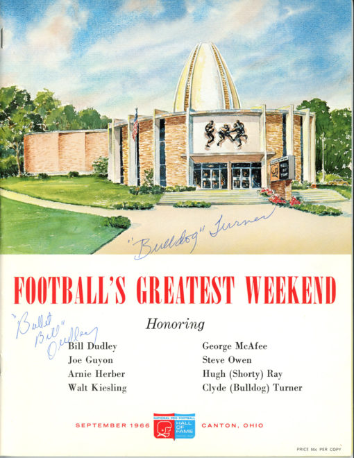 Bill Dudley & Bulldog Turner Signed 1966 Football's Greatest Magazine BAS