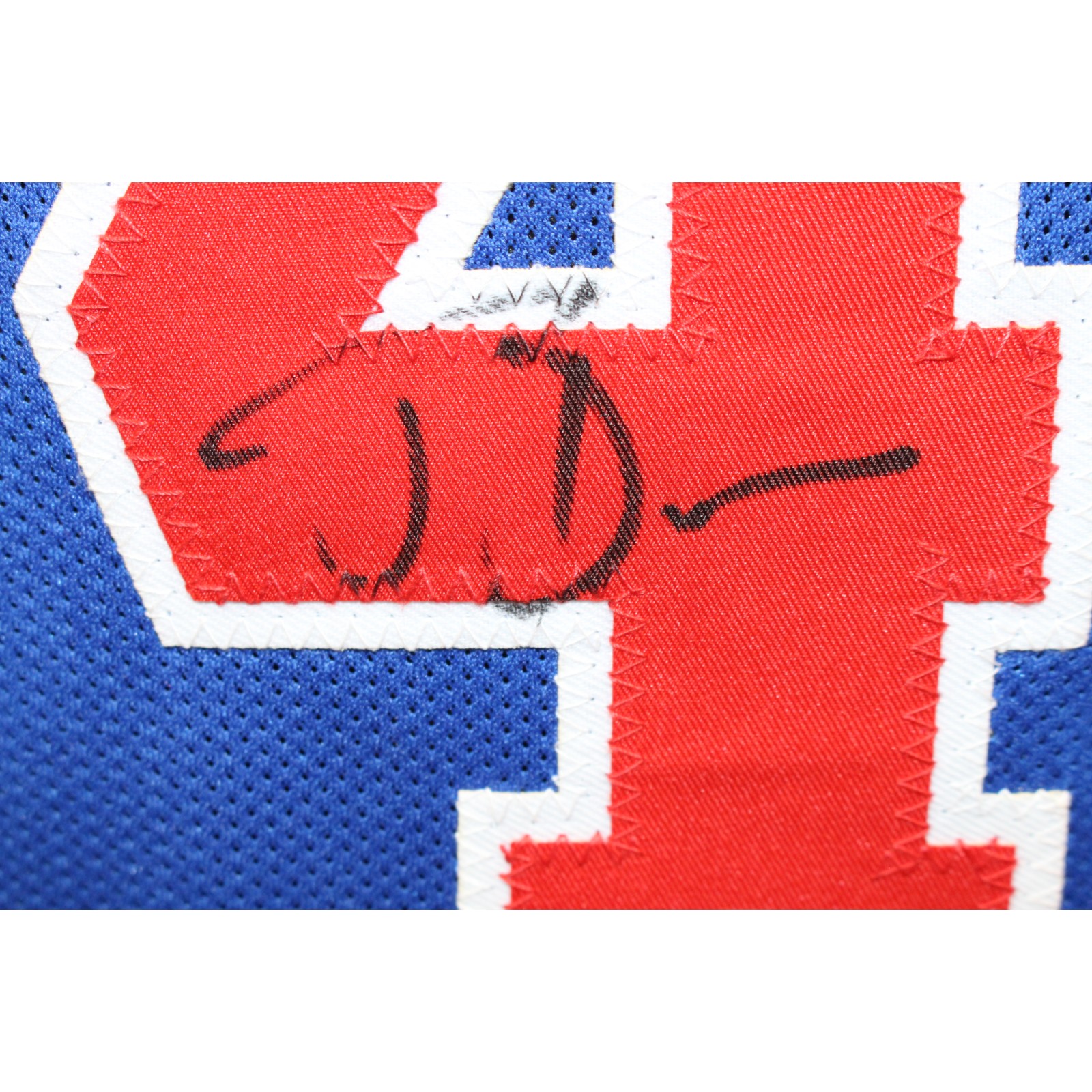 Joe Dumars Autographed/Signed Pro Style Blue Jersey Beckett