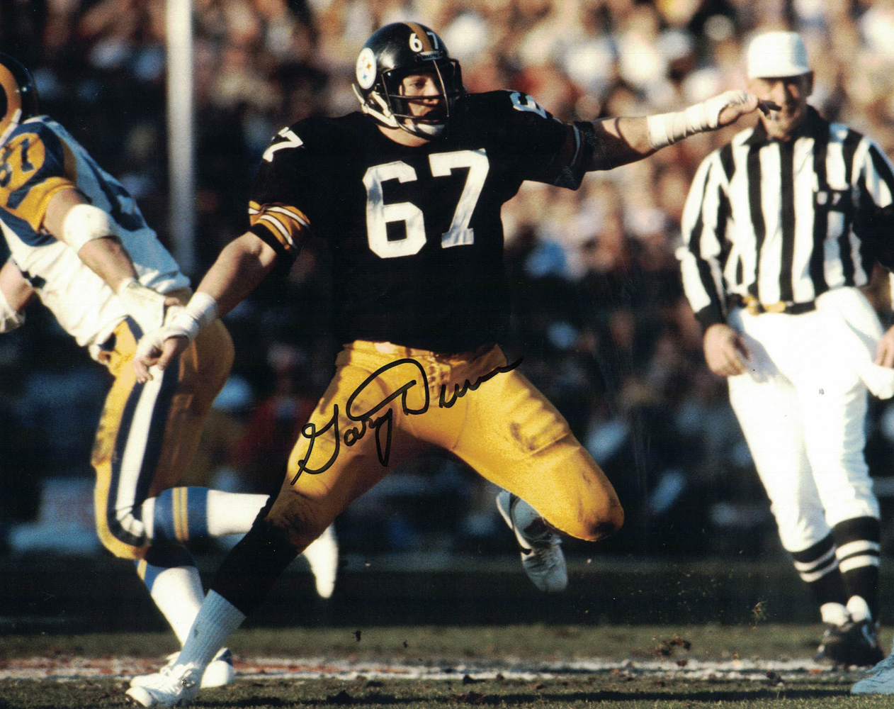 Gary Dunn Autographed/Signed Pittsburgh Steelers 8x10 Photo 30249