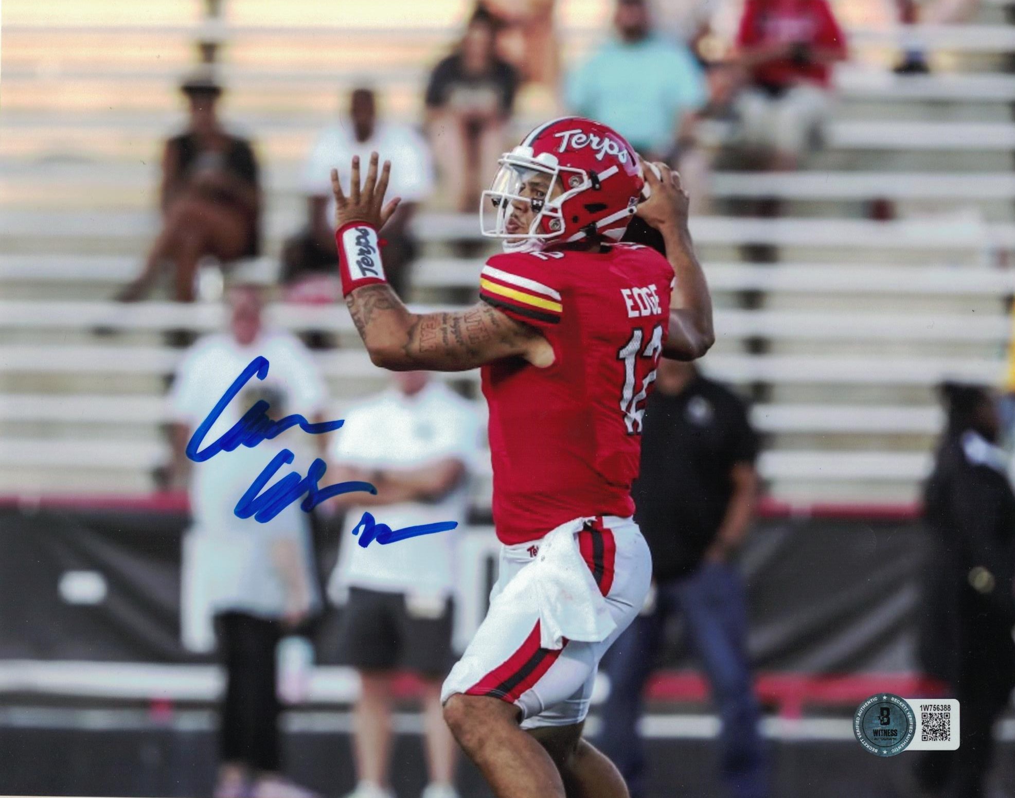 Cameron Edge Autographed/Signed Maryland Terrapins 8x10 Photo Beckett 44691