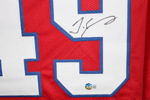 Tremaine Edmunds Autographed/Signed Pro Style Red XL Jersey Beckett