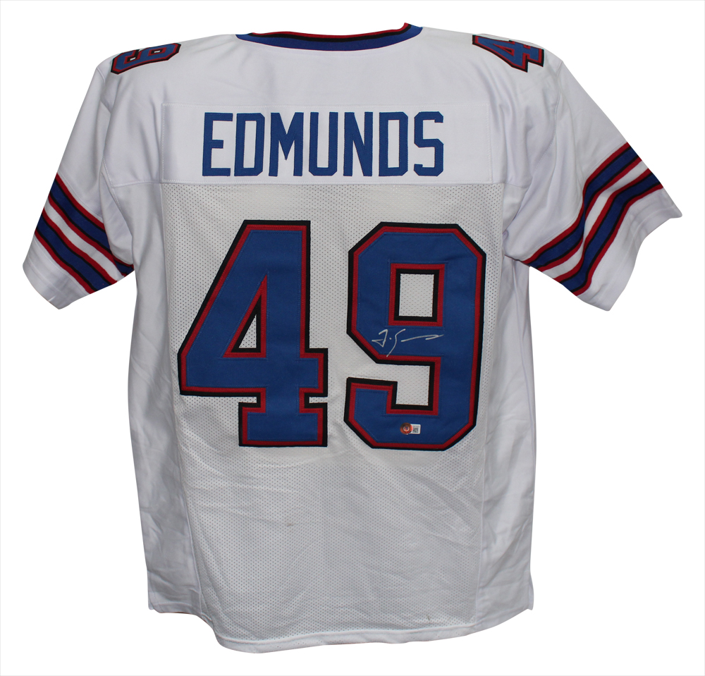 Tremaine Edmunds Autographed/Signed Pro Style White XL Jersey Beckett