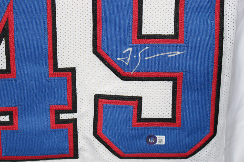 Tremaine Edmunds Autographed/Signed Pro Style White XL Jersey Beckett