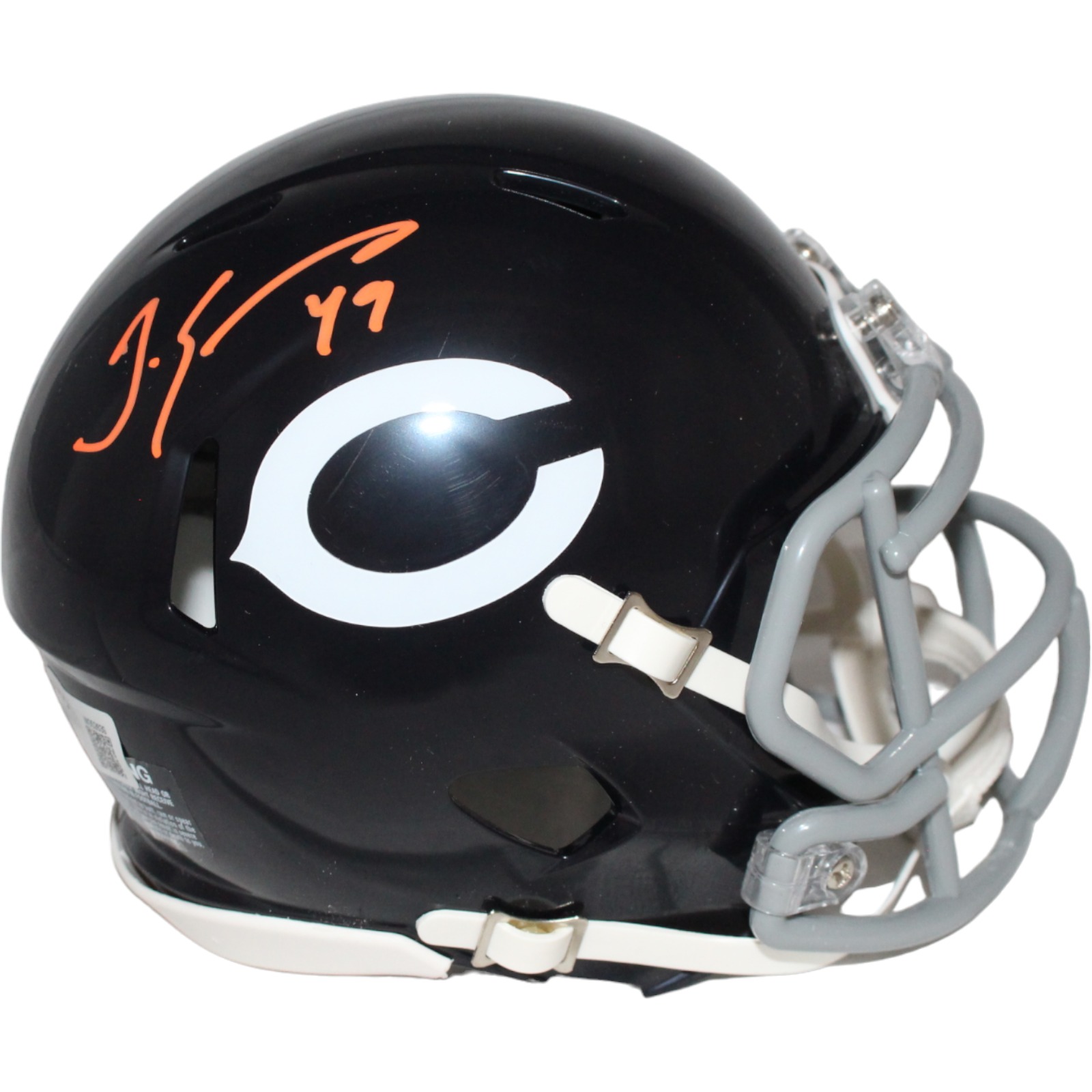 Tremaine Edmunds Signed Chicago Bears Mini Helmet Beckett 