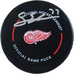 Simon Edvinsson Autographed Detroit Red Wings Official Puck Fanatics 53808
