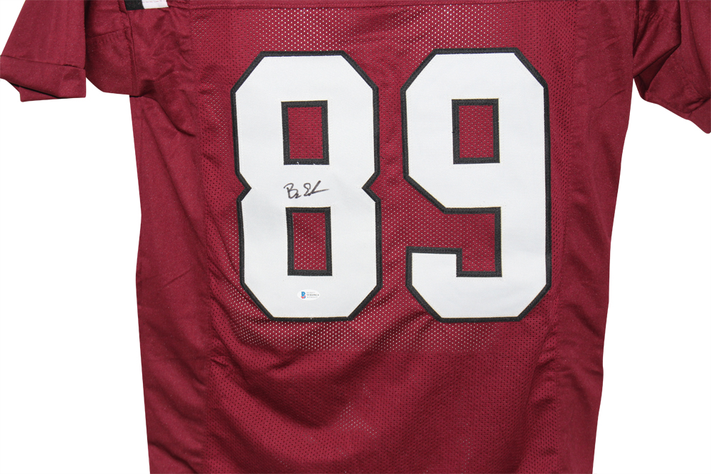 Bryan Edwards Autographed/Signed College Style Red XL Jersey BAS