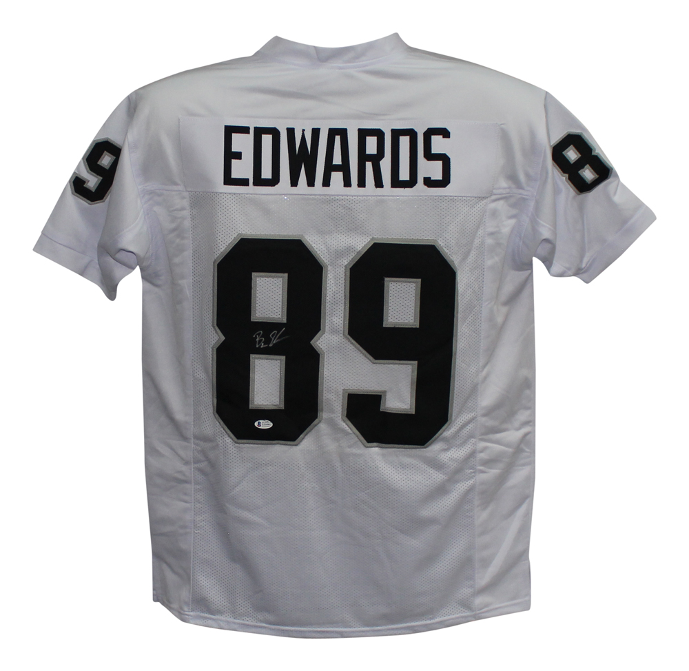Bryan Edwards Autographed/Signed Pro Style White XL Jersey BAS