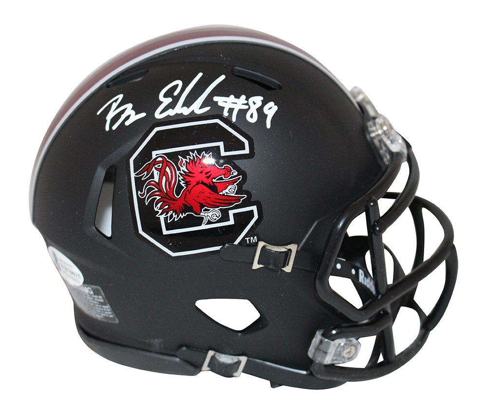 Bryan Edwards Signed South Carolina Gamecocks Black Matte Mini Helmet BAS 28039