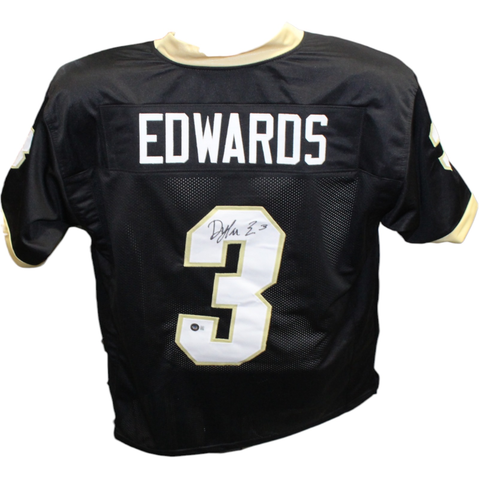 Dylan Edwards Autographed/Signed Black College Style Jersey BAS 