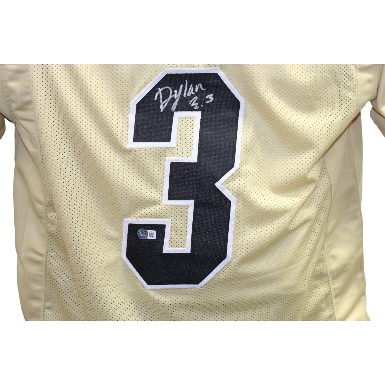 Dylan Edwards Autographed/Signed Gold College Style Jersey BAS