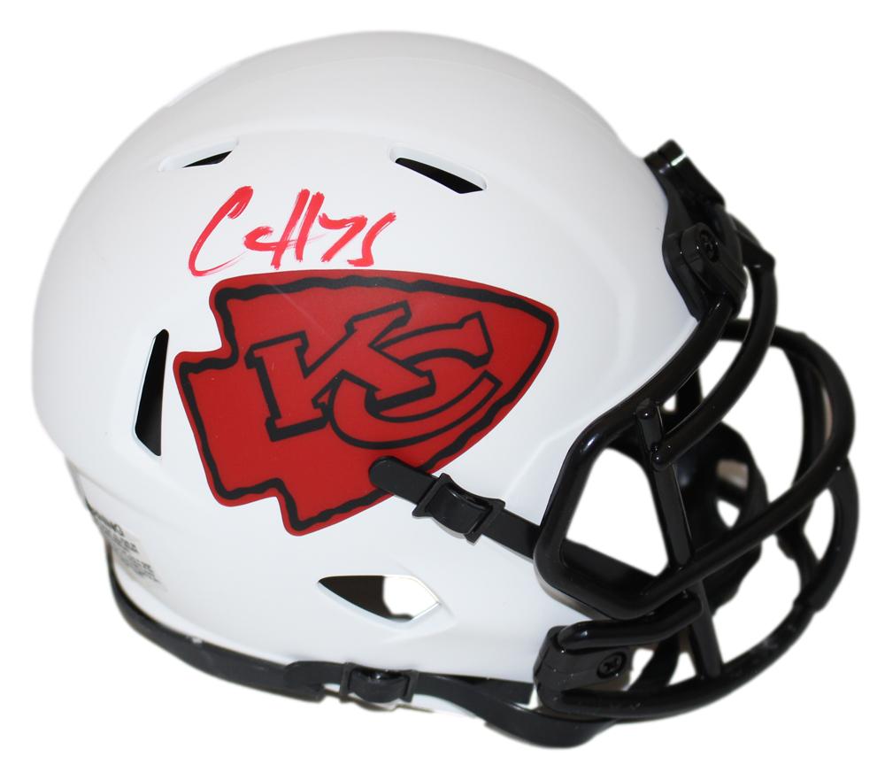 Clyde Edwards-Helaire Signed Kansas City Chiefs Lunar Mini Helmet BAS