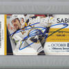 Jack Eichel Autographed/Signed Buffalo Sabres NHL Debut Ticket PSA Slab 24436