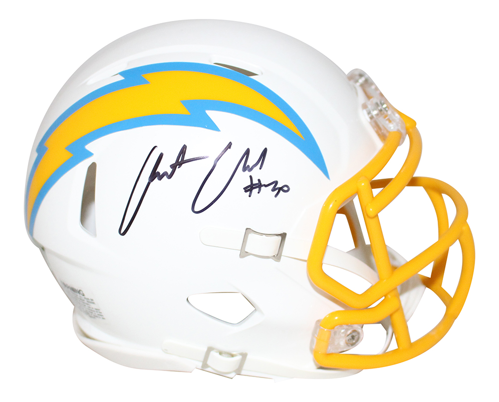 Austin Ekelar Autographed/Signed Los Angeles Chargers Mini Helmet BAS 28597
