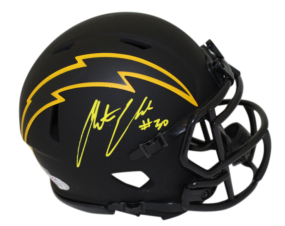 Austin Ekeler Autographed Los Angeles Chargers Eclipse Mini Helmet PSA