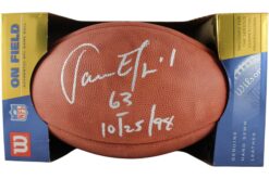 Jason Elam Autographed Denver Broncos Wilson Football 63yds As Is Beckett 52874