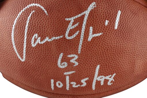 Jason Elam Autographed Denver Broncos Wilson Football 63yds As Is Beckett 52874