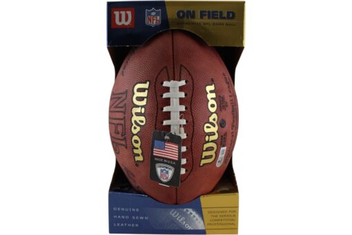 Jason Elam Autographed Denver Broncos Wilson Football 63yds As Is Beckett 52874