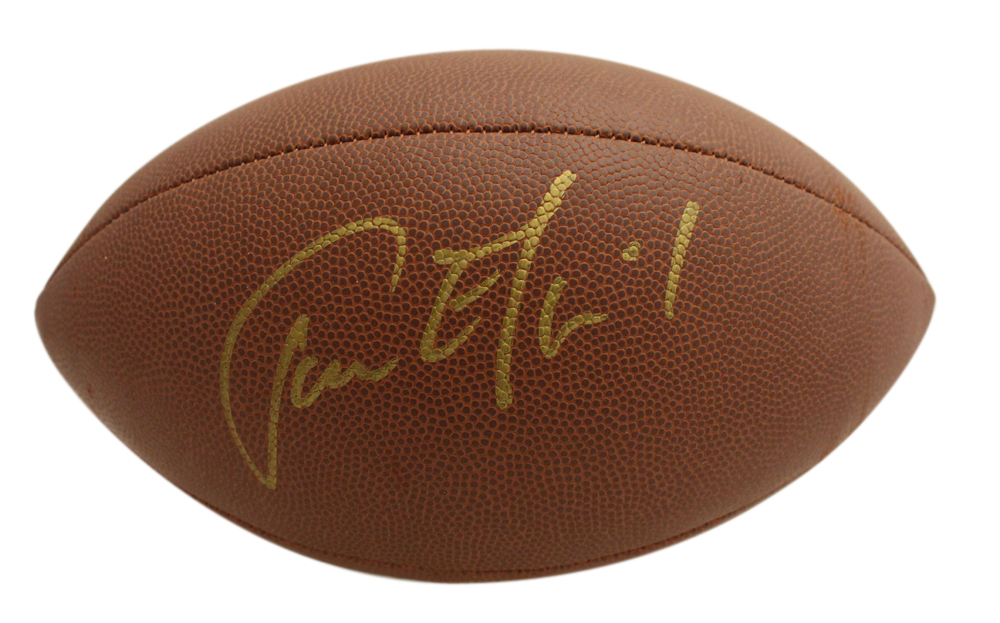Jason Elam Autographed Denver Broncos Super Grip Football Beckett