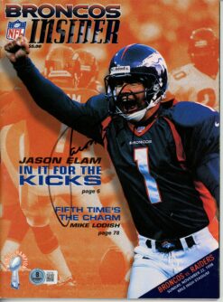 Jason Elam Autographed Denver Broncos 1998 Insider Magazine Beckett 55764