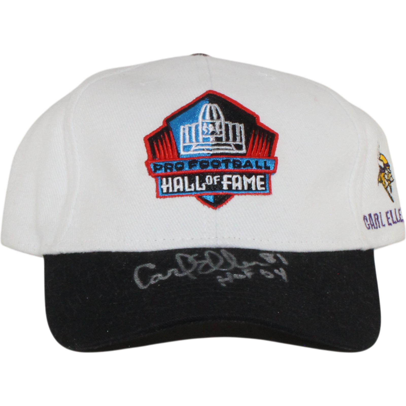 Carl Eller Signed Minnesota Vikings Hall of Fame Class of 2004 Hat Beckett 54994