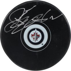 Dave Ellett Autographed/Signed Winnipeg Jets Logo Puck JSA 54002