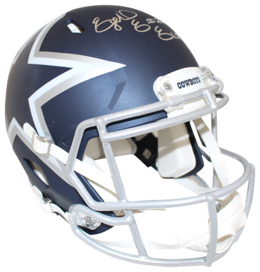 Ezekiel Elliott Autographed Dallas Cowboys Authentic AMP Helmet BAS 26970
