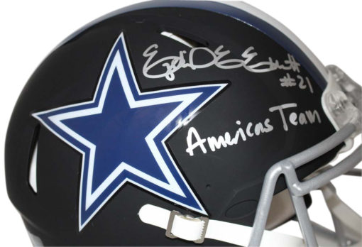 Ezekiel Elliott Signed Dallas Cowboys Black Authentic Helmet Americas BAS 24167