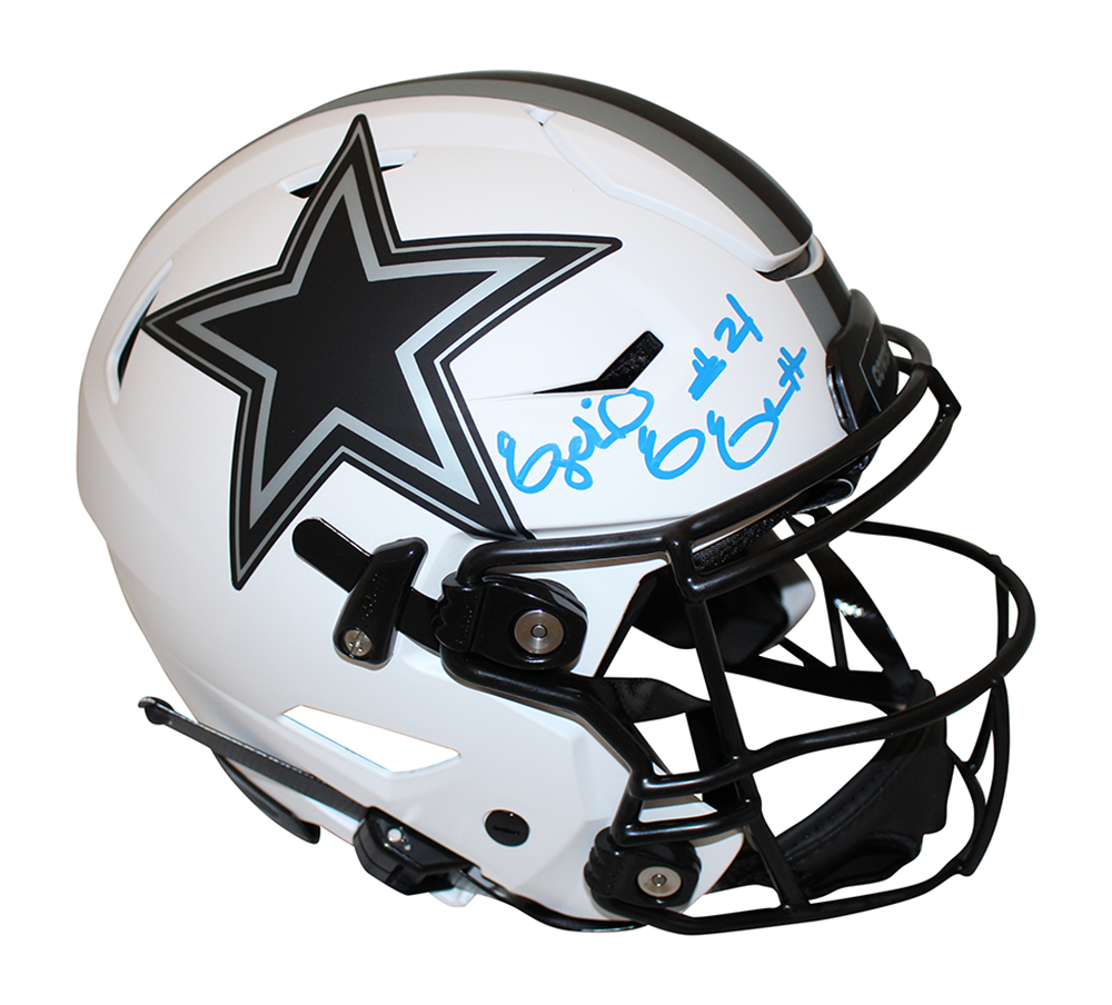 Ezekiel Elliott Signed Dallas Cowboys Authentic Lunar Speed Flex Helmet BAS