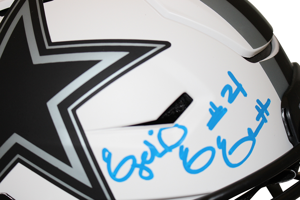 Ezekiel Elliott Signed Dallas Cowboys Authentic Lunar Speed Flex Helmet BAS